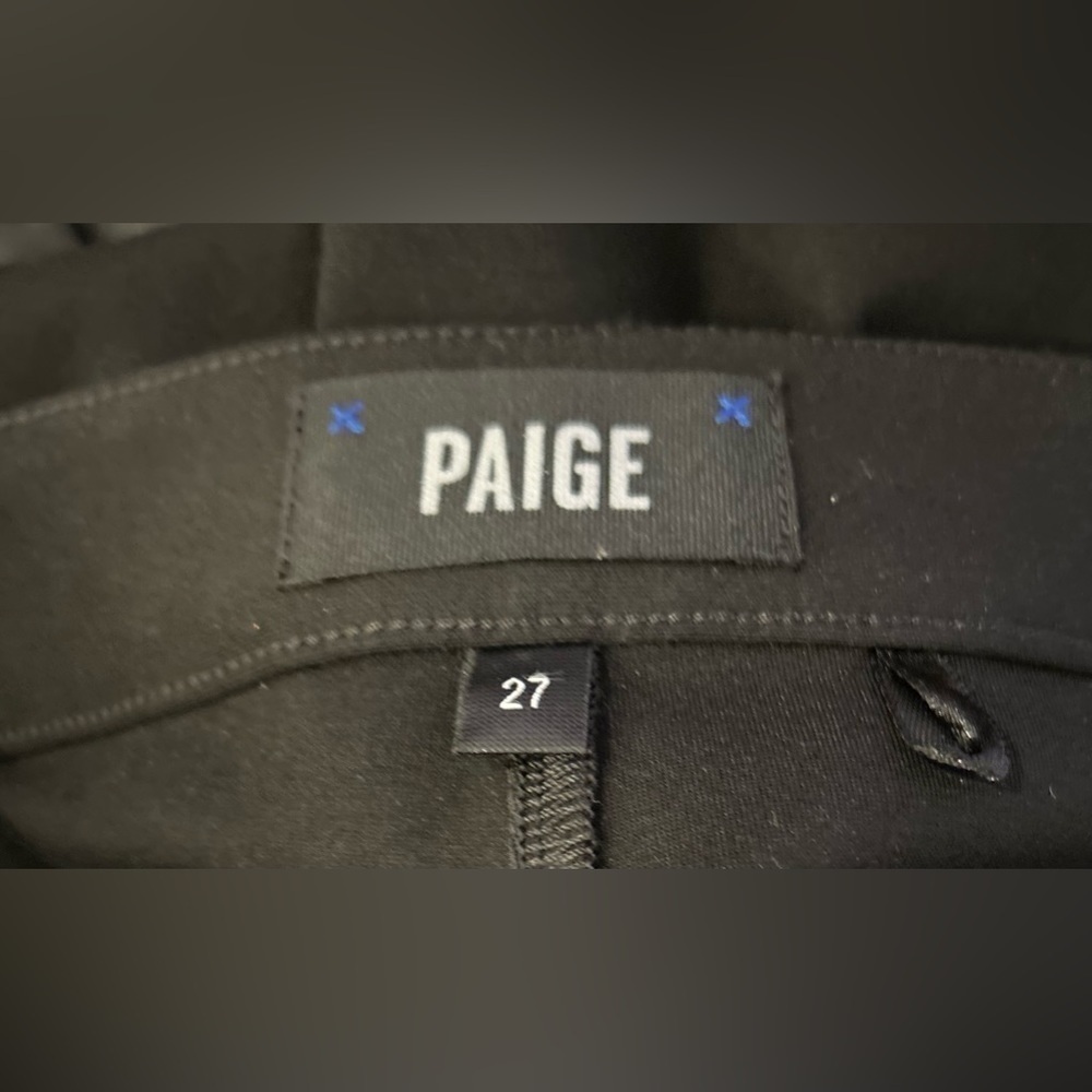 PAIGE Tereza Skinny Tuxedo Trousers Velvet Side Stripes - Sz 27 - Picture 6 of 9